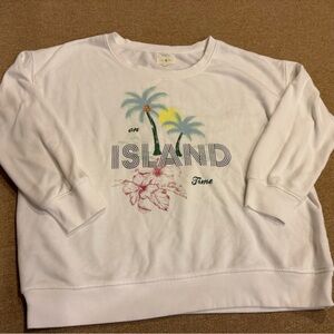 Lou & Grey White Island Time Sweatshirt